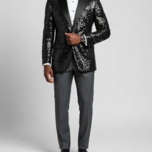 BLACK SEQUIN BLAZER
